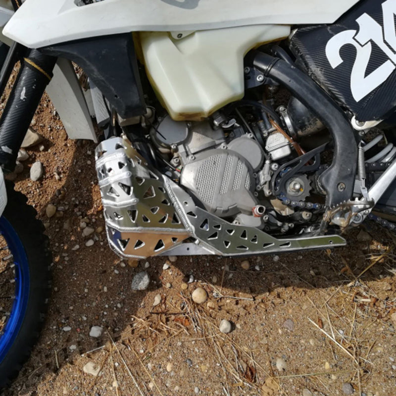 Skid plate with exhaust guard and plastic bottom for KTM XC/SX and Husqvarna TX/TE 2019 - 2020